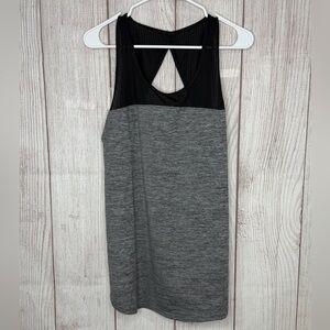 Reebok Gray and Black Athletic Plus Size  Activewear Top